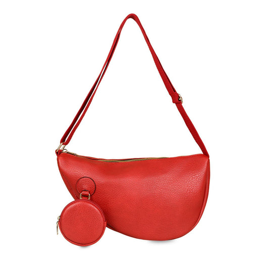 Red Round Pouch Bag