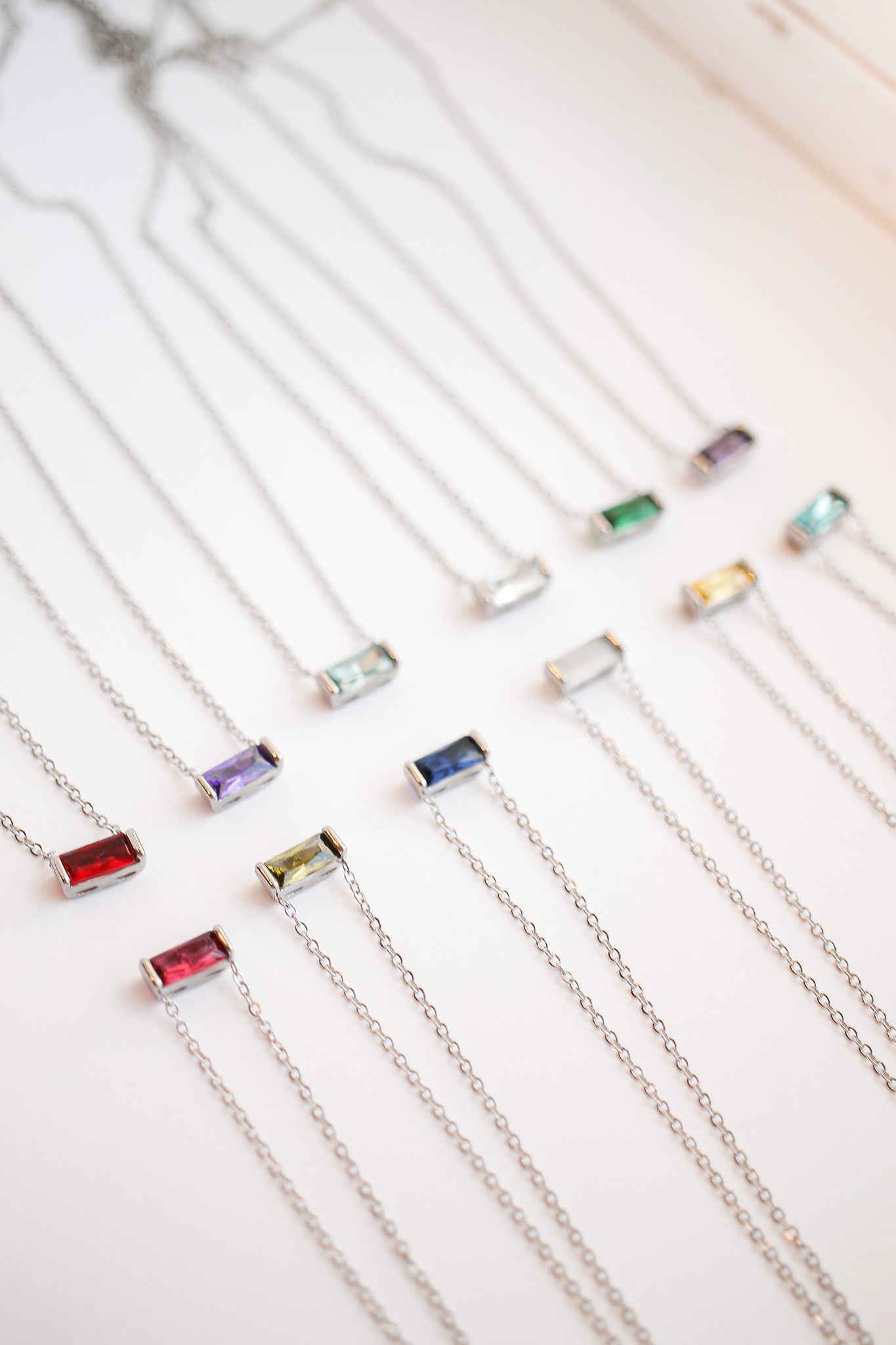 Personalized Birthstone Necklace – Waterproof, Tarnish-Resistant, Hypoallergenic