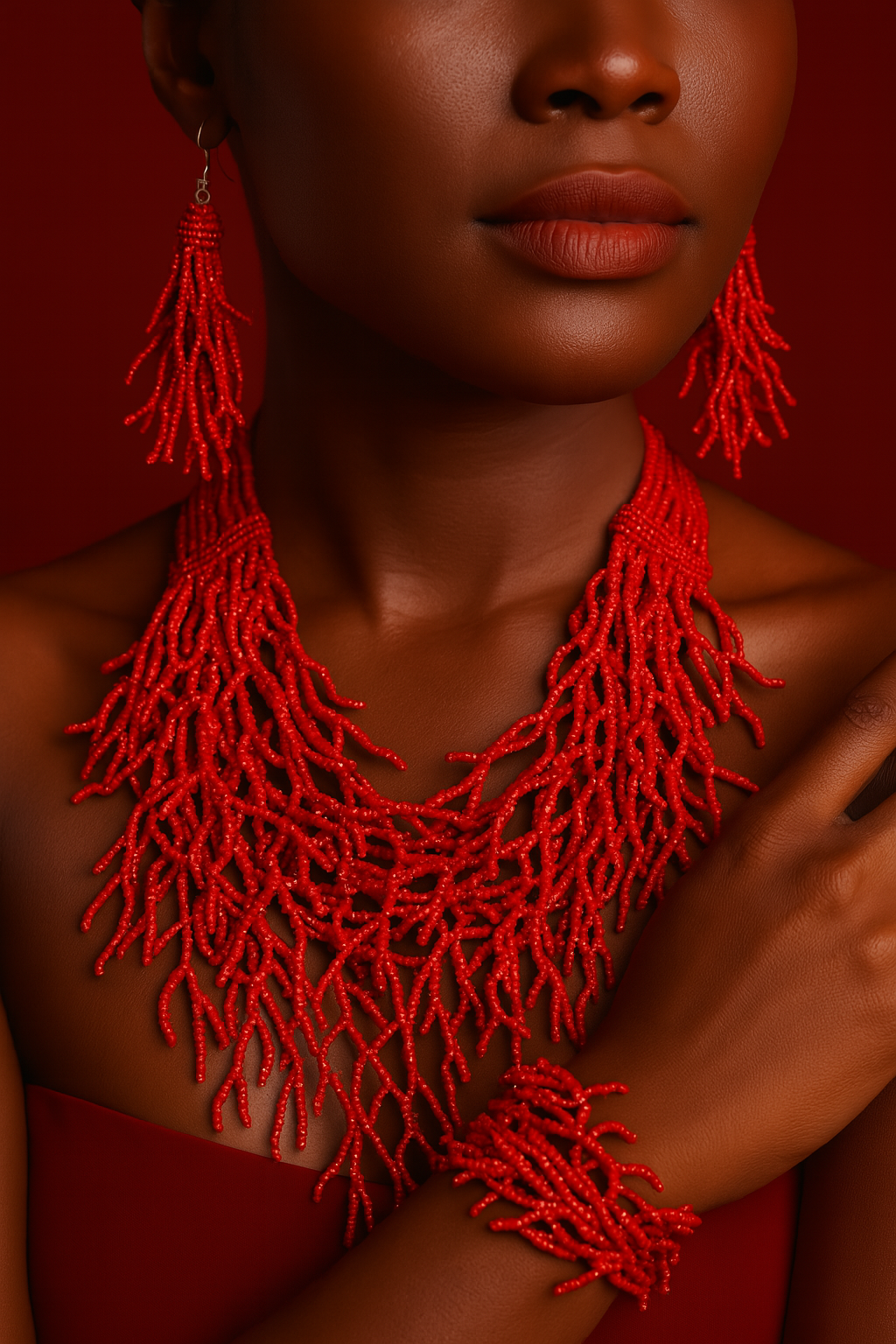 Victoria Goddess-Inspired Beaded Jewelry Set