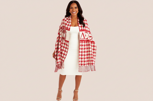 DST Sorority Crimson Cream Legacy Shawl