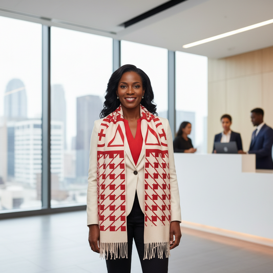 DST Sorority Crimson Cream Legacy Shawl
