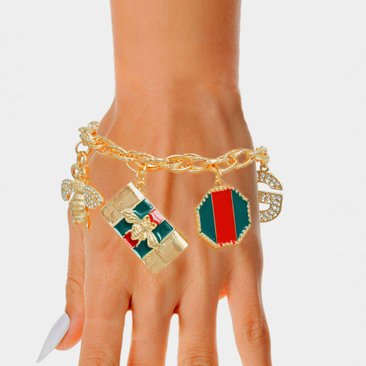 Golden Glamour: Zawadi Charm Bracelet