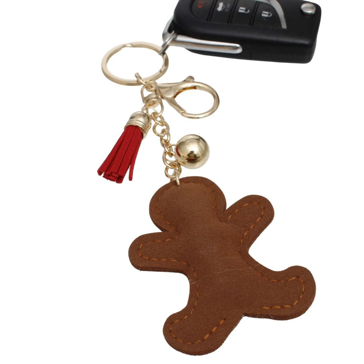 Keychain Cute Xmas Gingerbread Purse Charm Clip