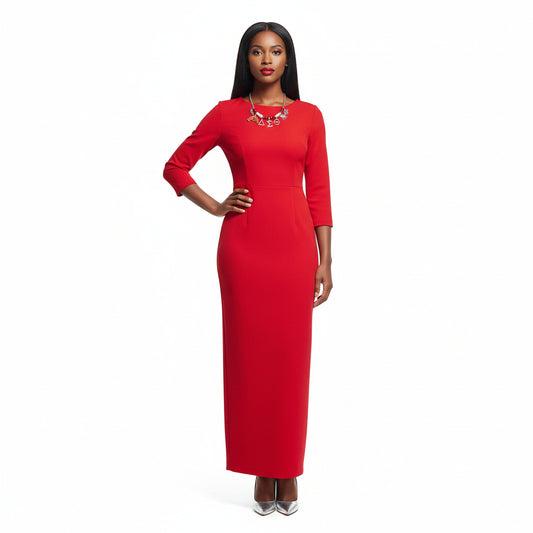 Red White Pearl DST Necklace|17 + 3 inches