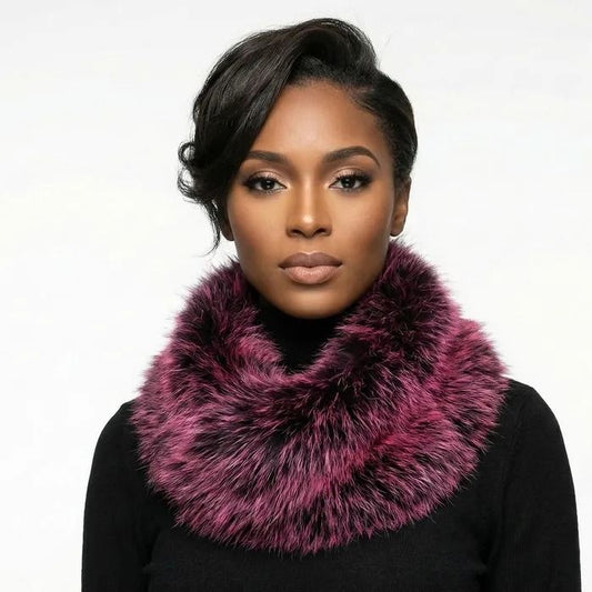 Scarf Luxe Faux Fur Fuchsia Collar Winter Stole