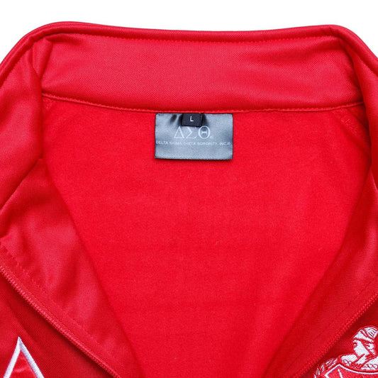 DST Greek Apparel L Red Zip Up Track Jacket