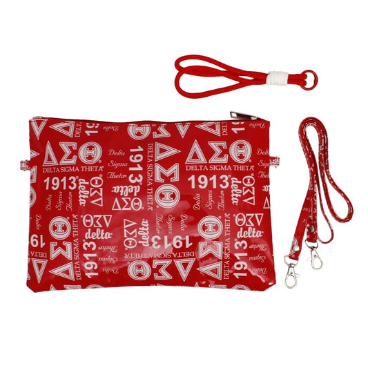 DST Sorority Pride Graphic Print Wristlet Pouch