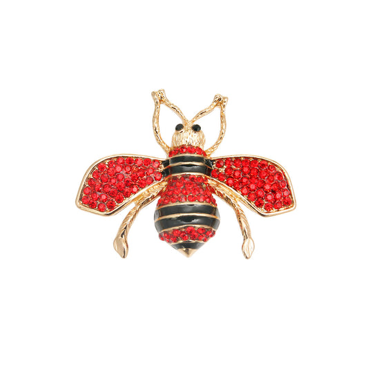 Red Bee Brooch