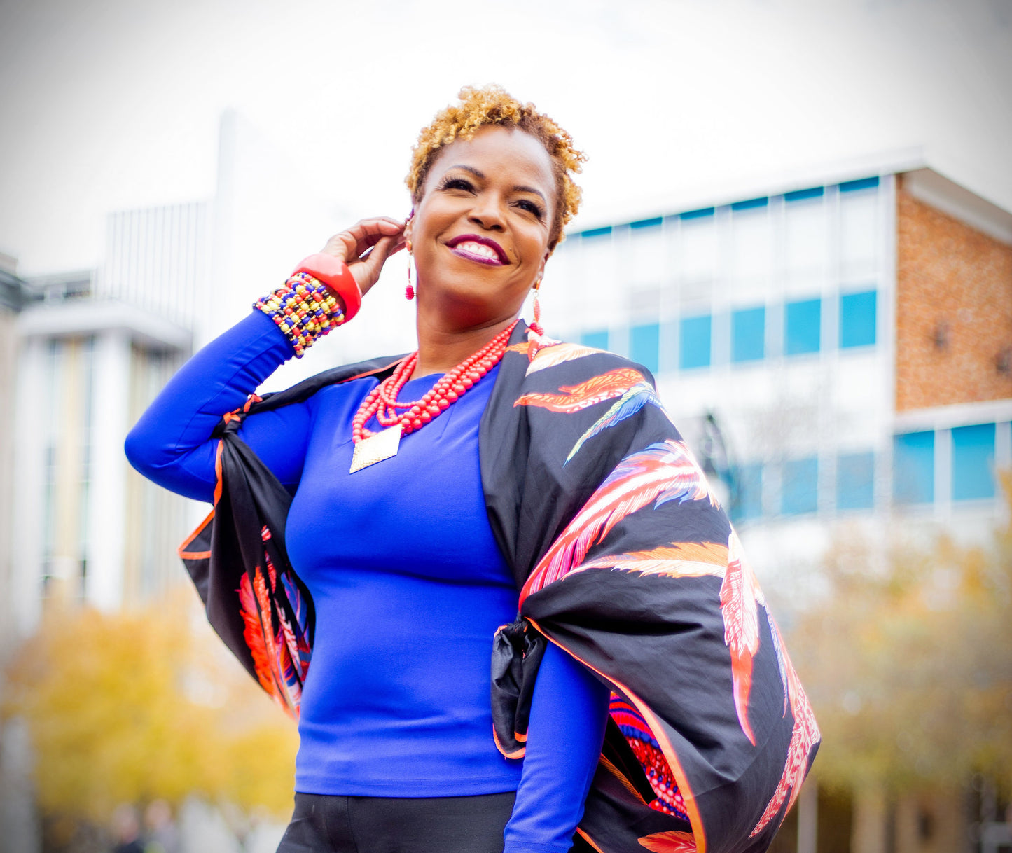 multi color statement coil bracelet millennial style