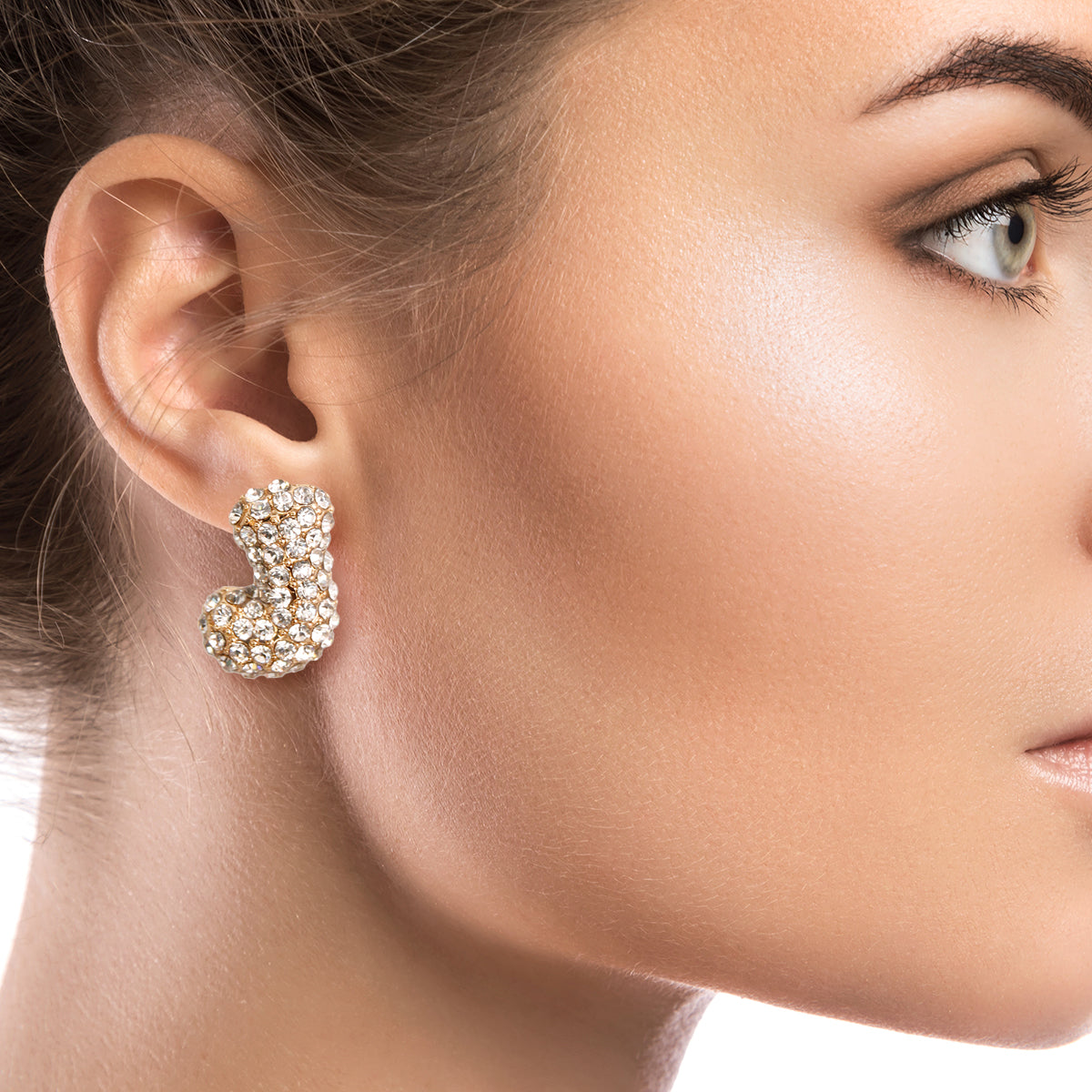 J Initial Rhinestone Studs