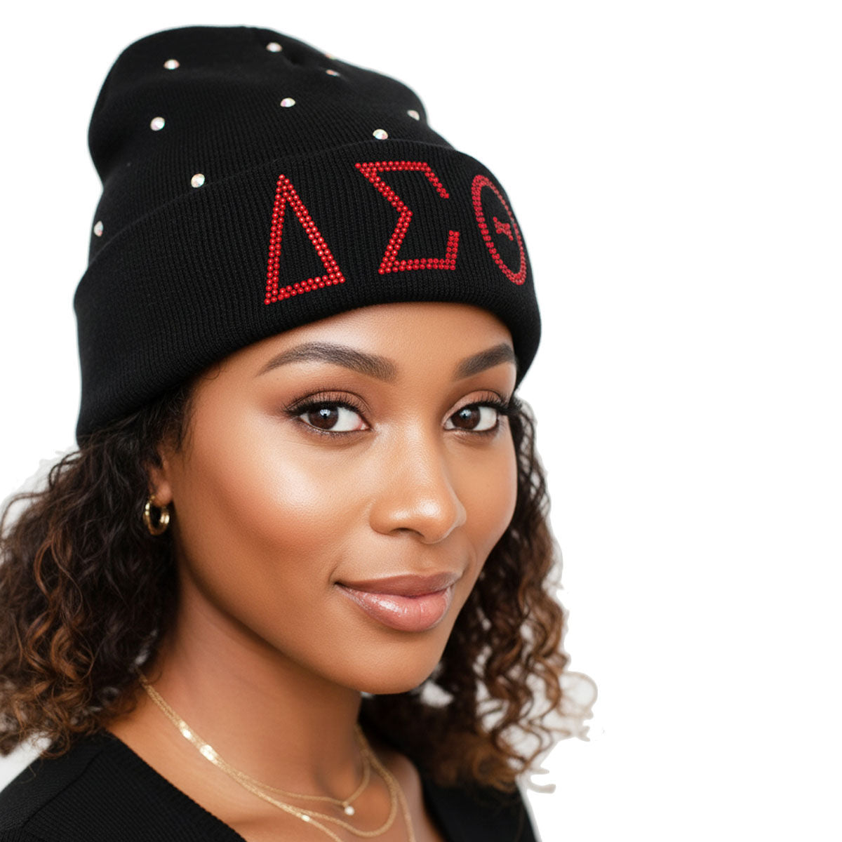 DST Sorority Pride Black Winter Beanie