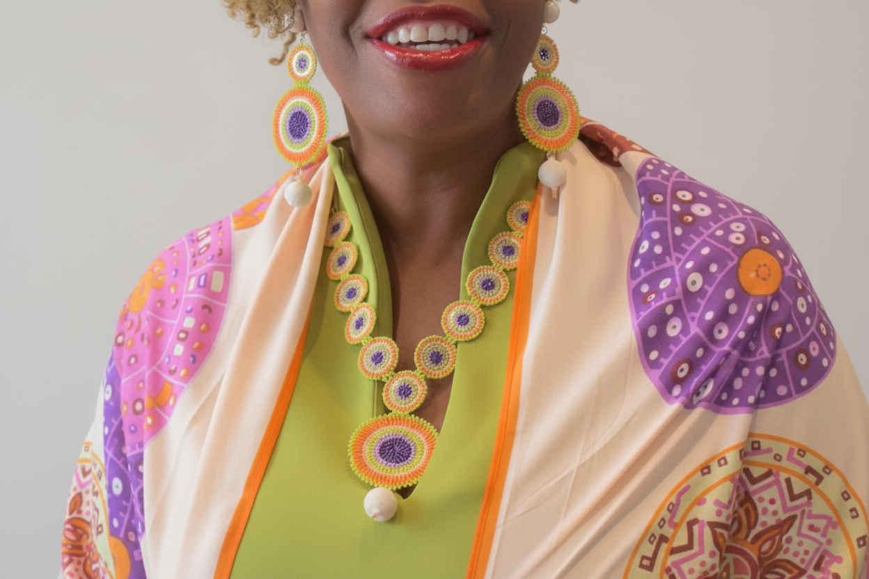 Handmade Kaleidoscope Jewelry Set