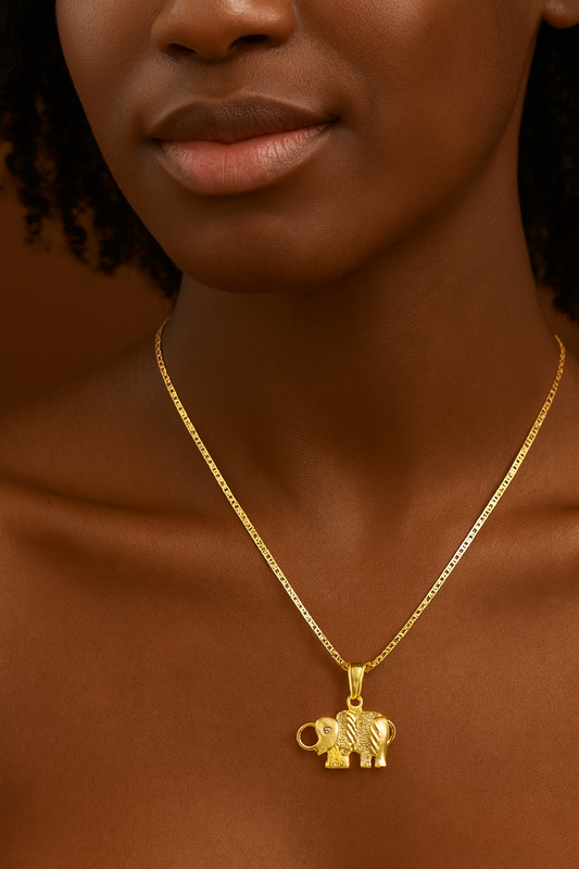 18K Gold Plated Elephant Necklace – Marina Chain