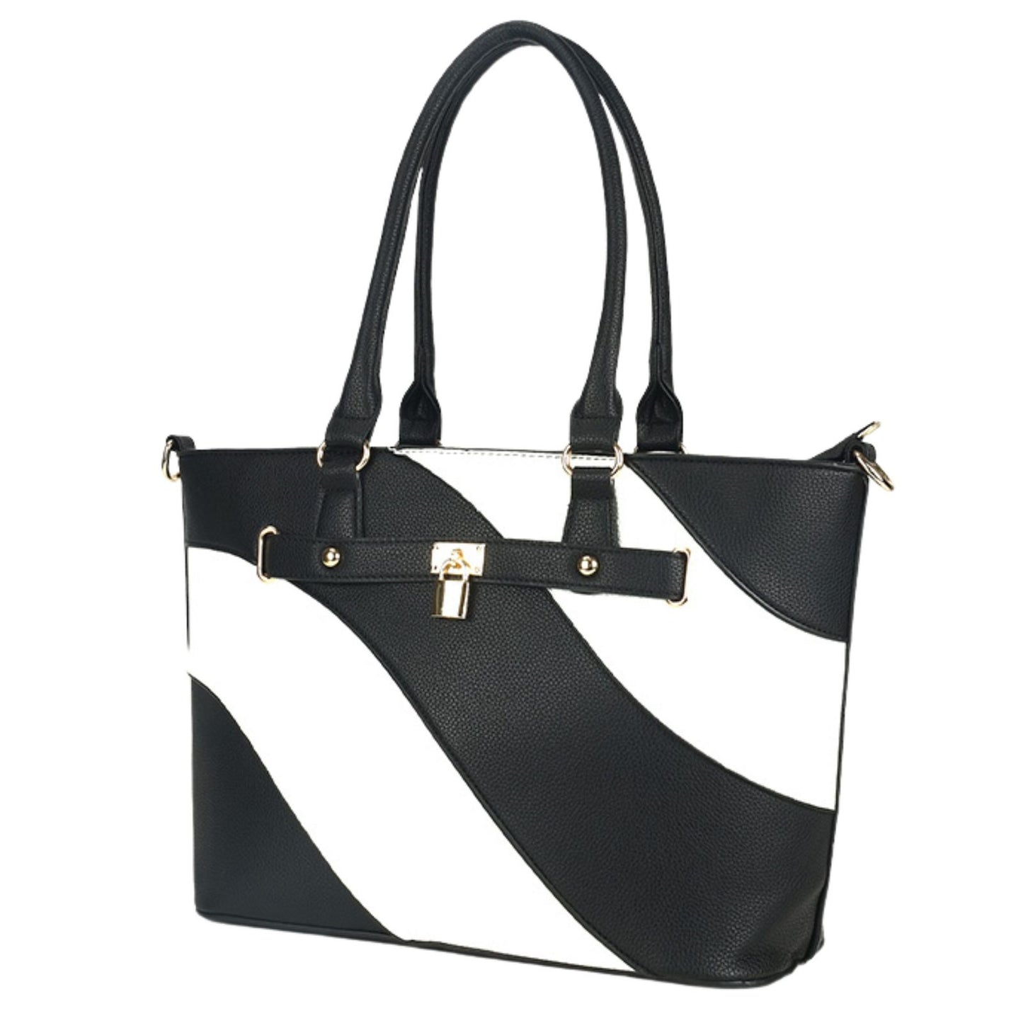 Black and White Stripe Handbag