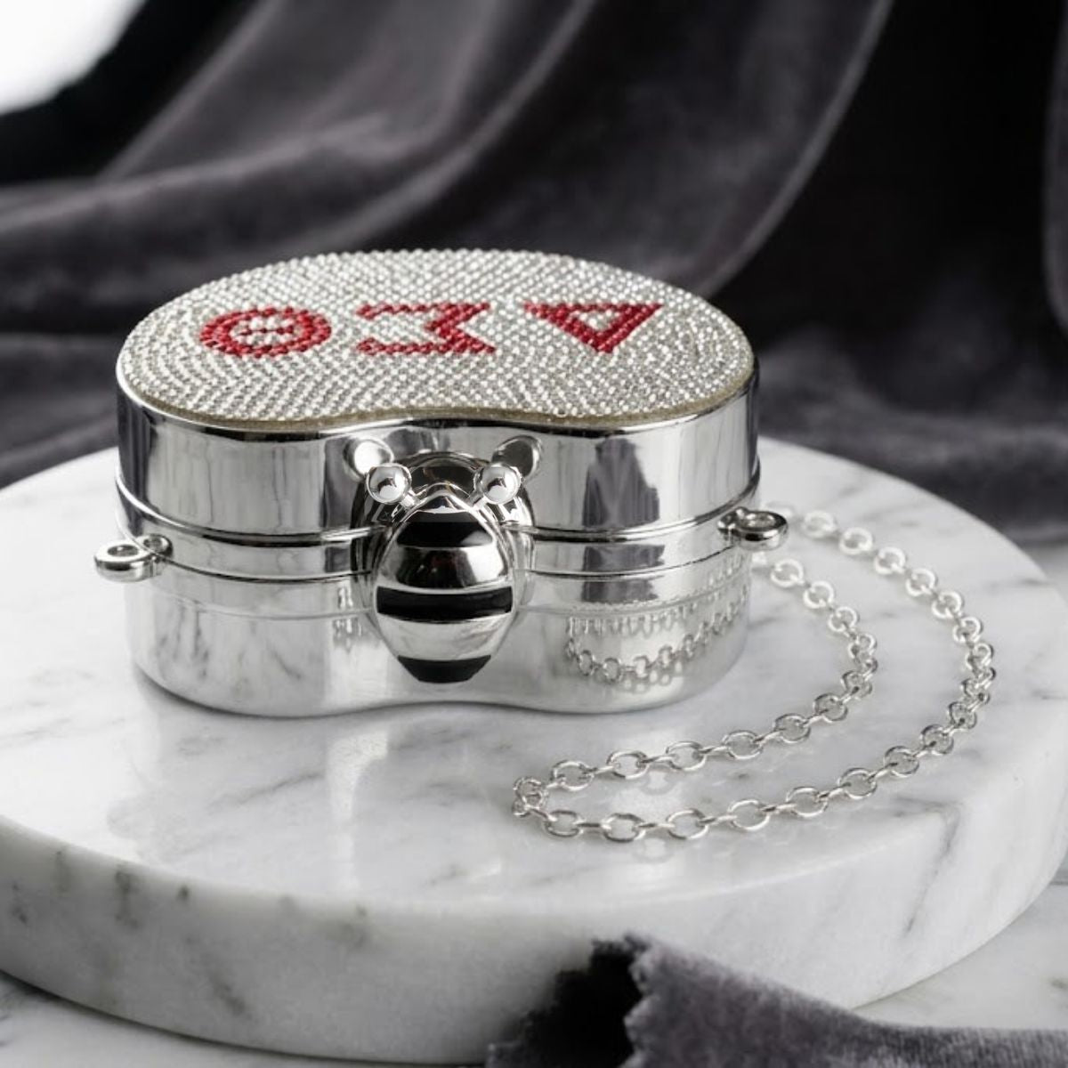 DST Crystal Heart Mini Crossbody Bag