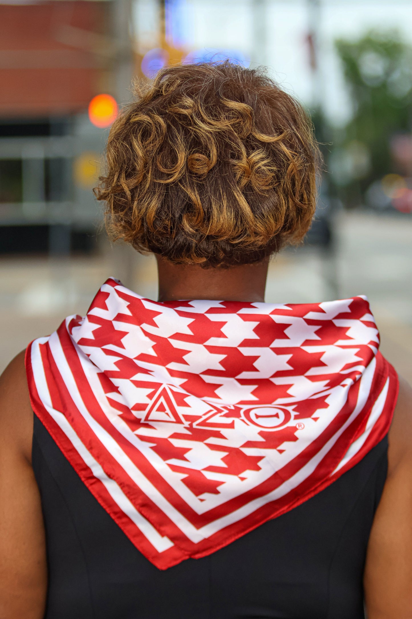 DST Houndstooth Square Sorority Scarf