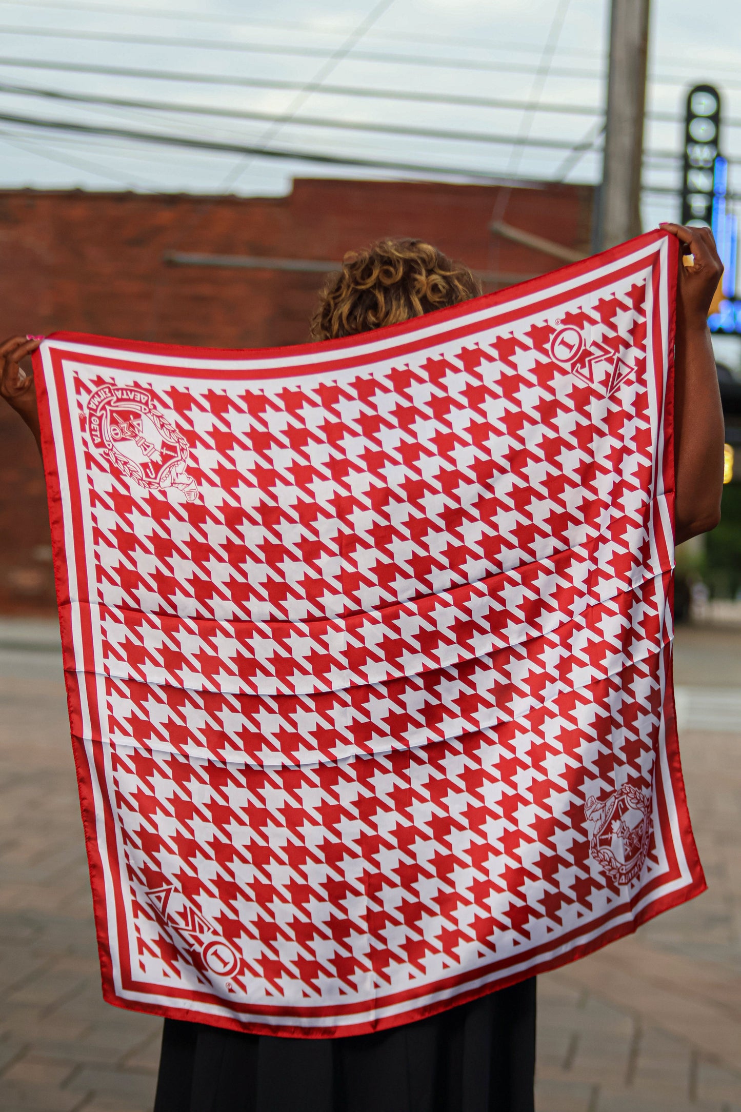 DST Houndstooth Square Sorority Scarf