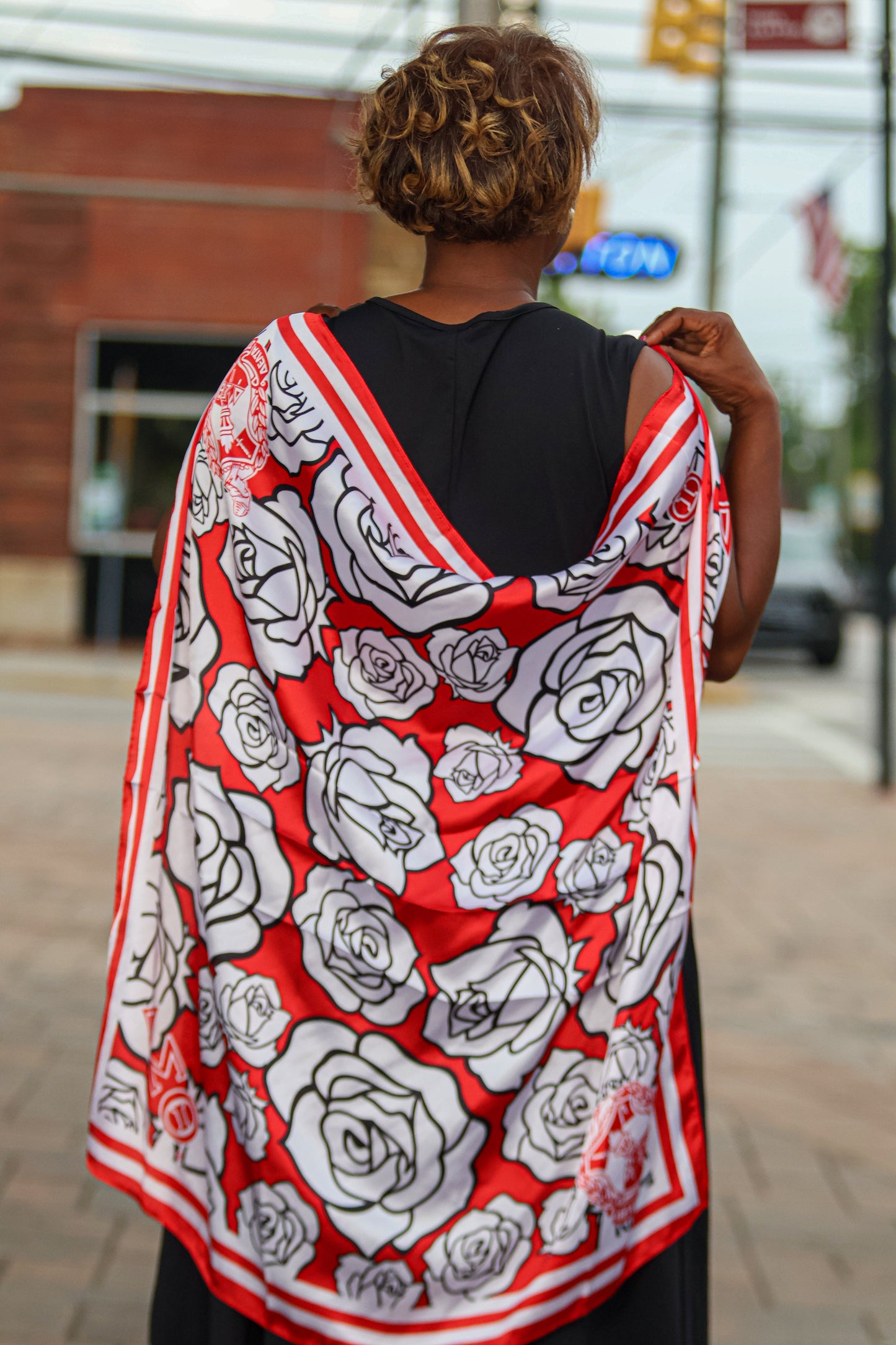 DST Rose Square Sorority Scarf