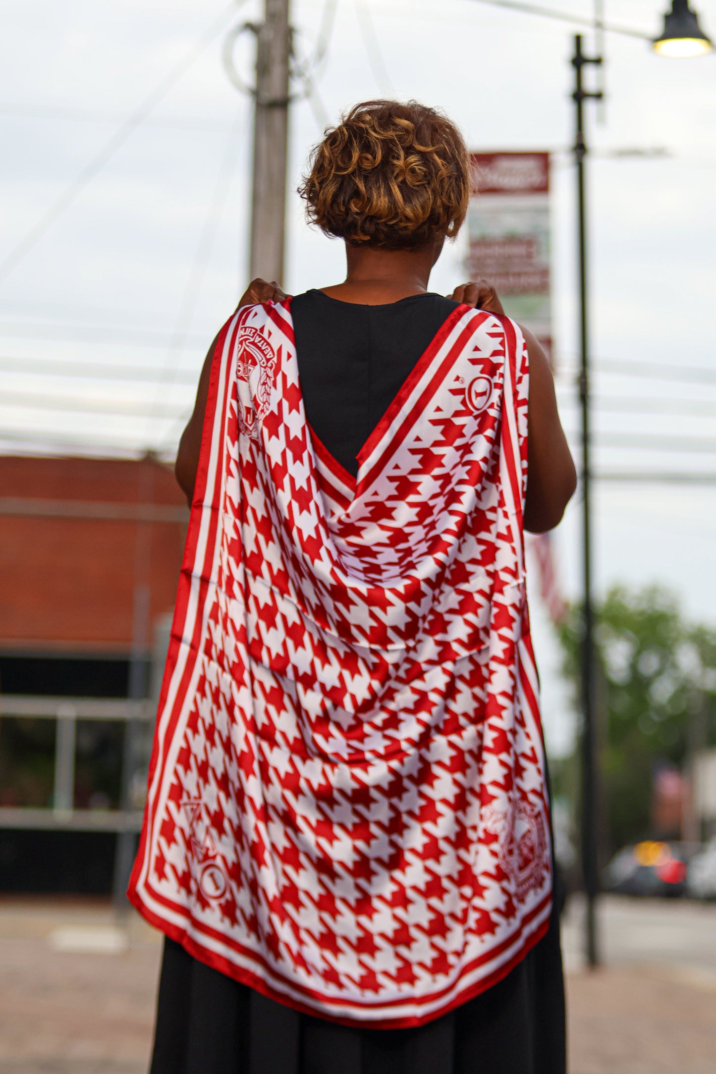 DST Houndstooth Square Sorority Scarf
