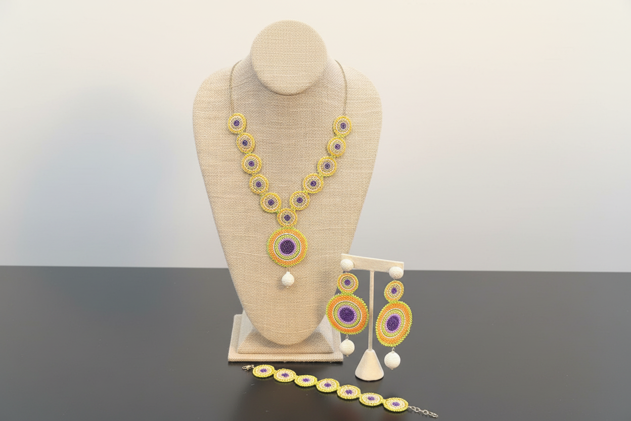 Handmade Kaleidoscope Jewelry Set