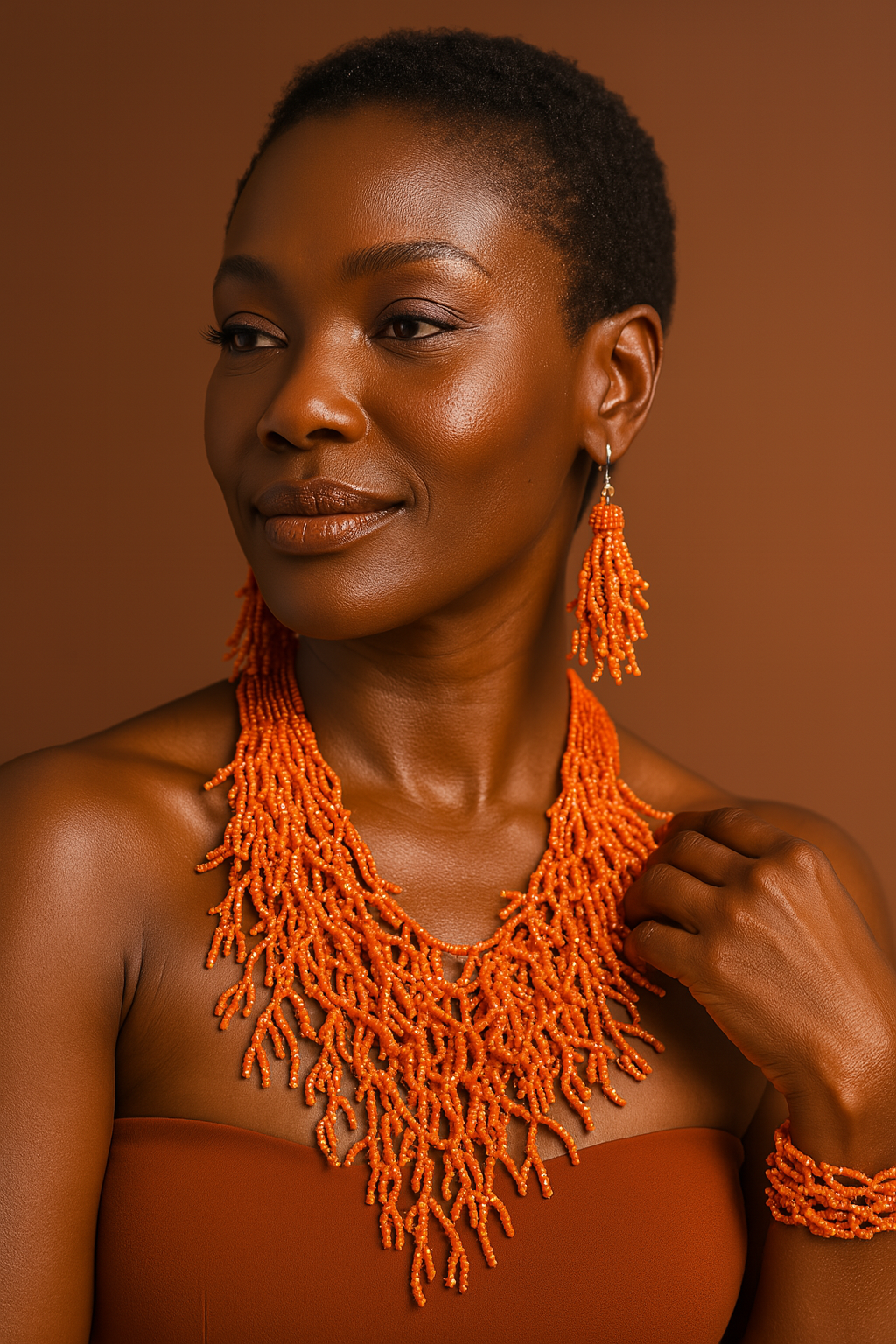 Victoria Goddess-Inspired Beaded Jewelry Set