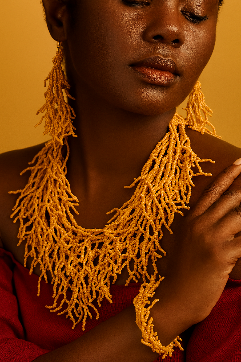 Victoria Goddess-Inspired Beaded Jewelry Set