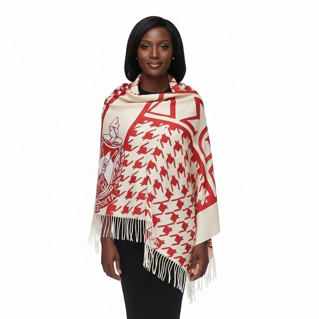 DST Sorority Crimson Cream Legacy Shawl