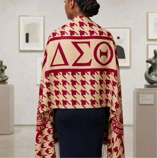DST Sorority Crimson Cream Legacy Shawl