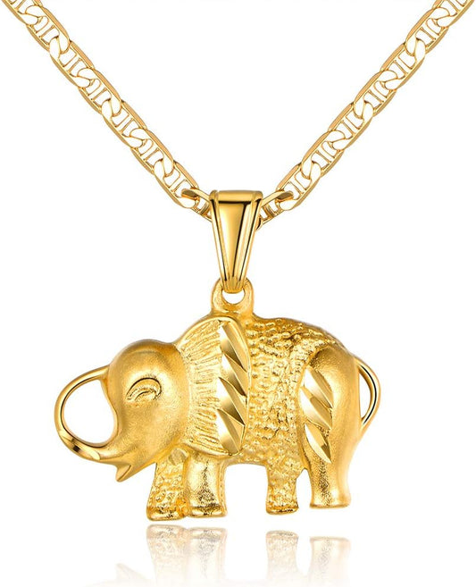 18K Gold Plated Elephant Necklace – Marina Chain