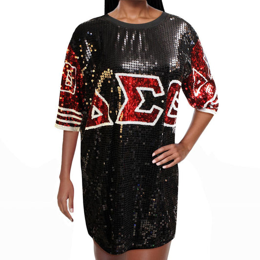 DST “Midnight Spark” Black Sequin Jersey Shirt