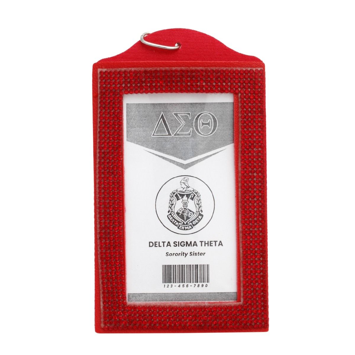 DST Red Sparkle Sorority Pride ID Badge Holder