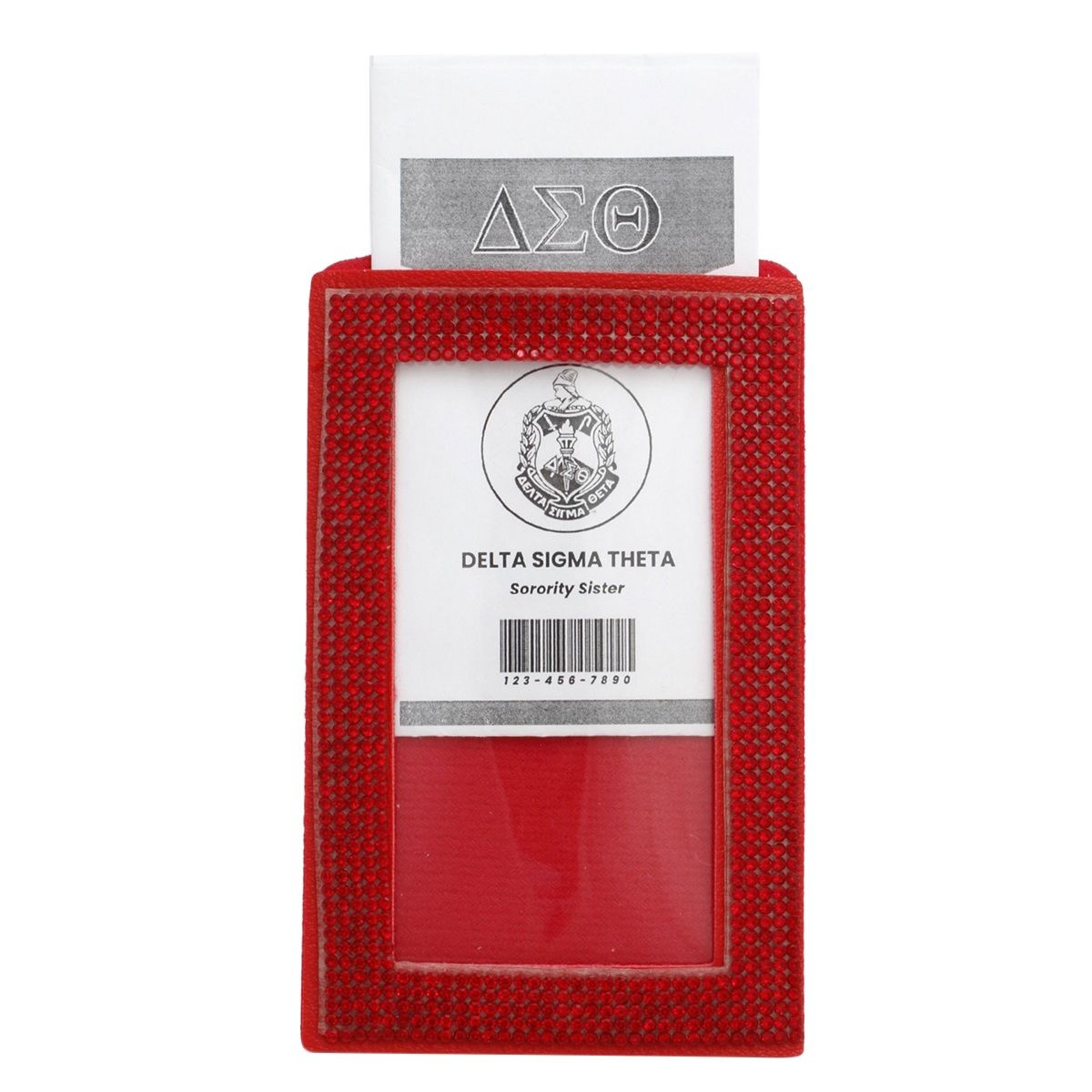DST Red Sparkle Sorority Pride ID Badge Holder