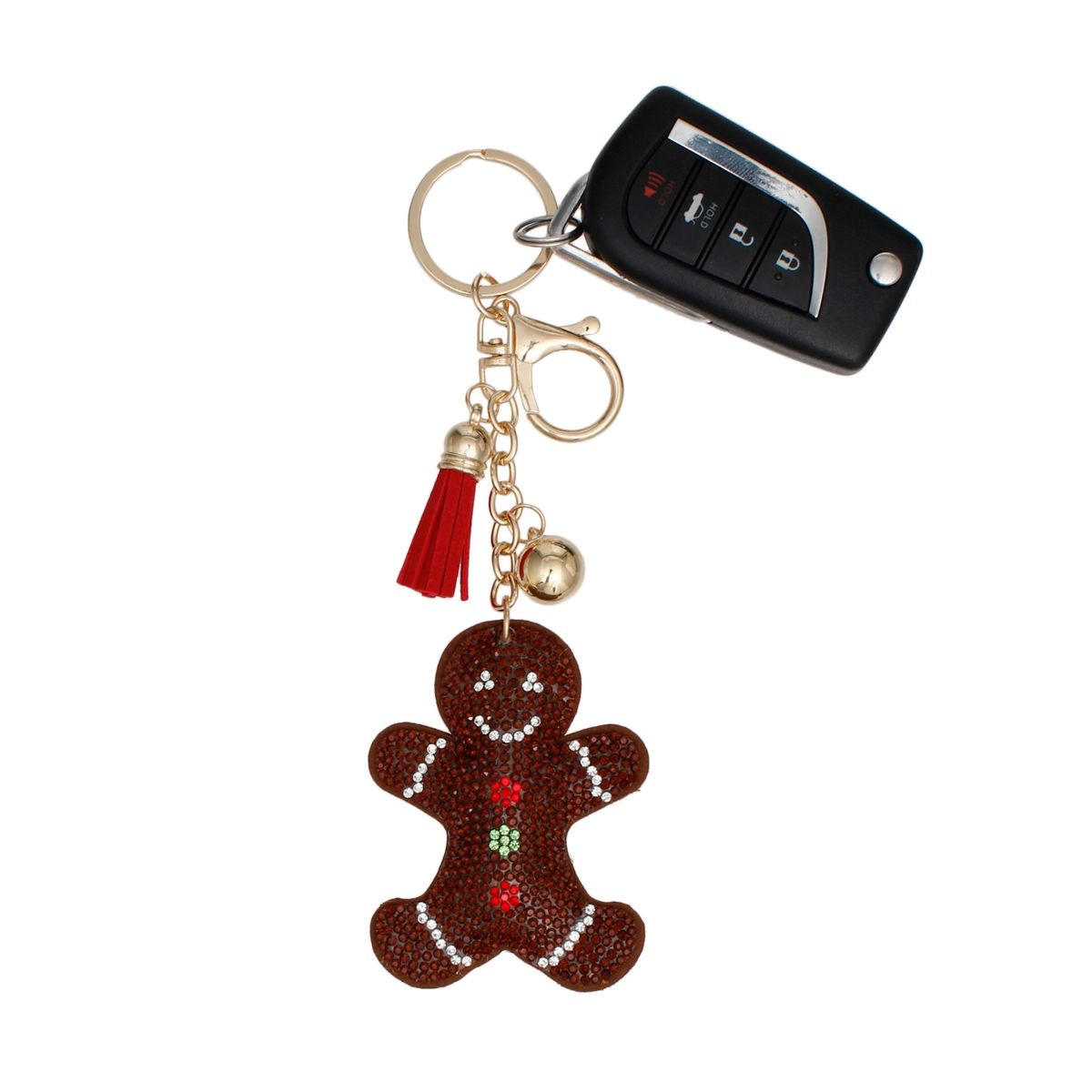 Keychain Cute Xmas Gingerbread Purse Charm Clip