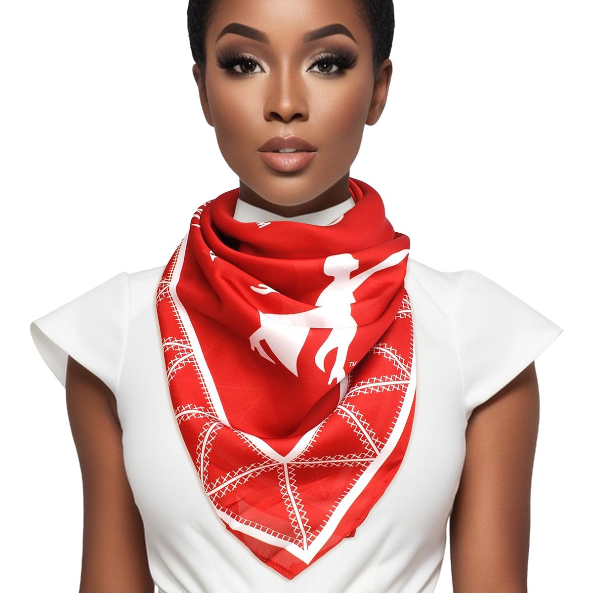 DST Sorority Fortitude Red Square Scarf