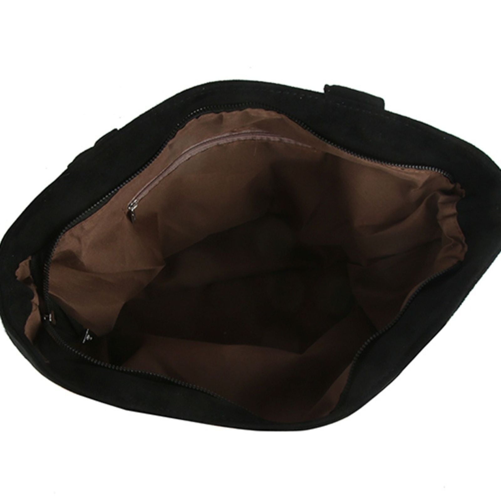 Tote Bag Burgundy Suede Black Trim Shoulder Purse