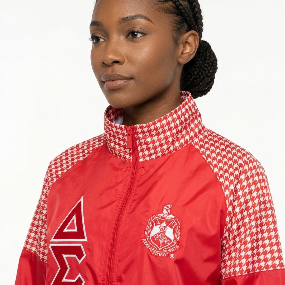 DST Greek Apparel Small Red Windbreaker Jacket