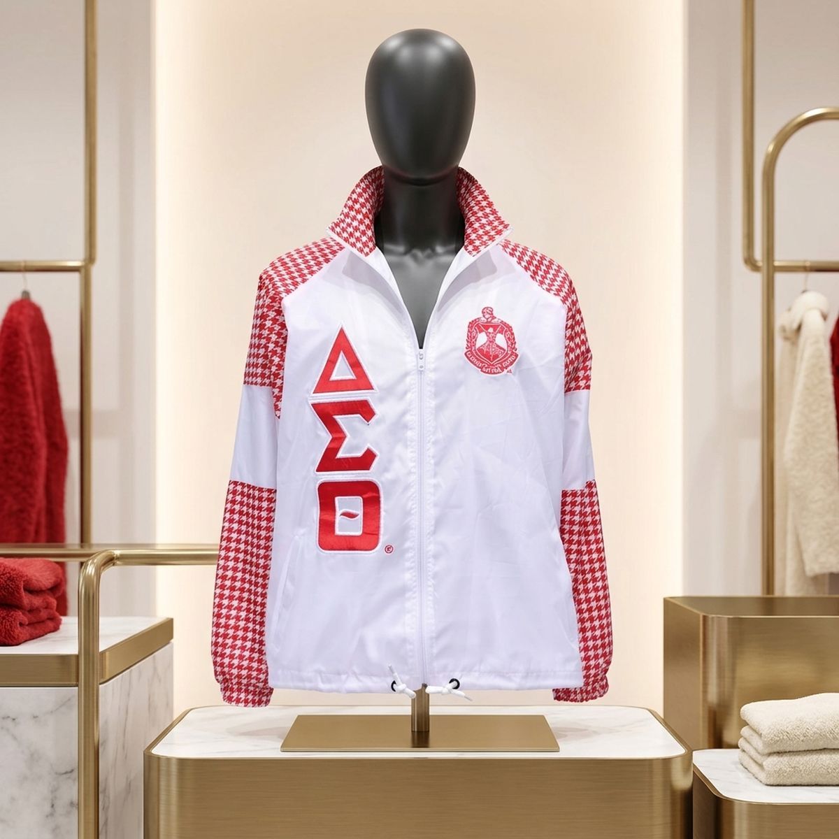 DST Greek Apparel 4XL White Windbreaker Jacket