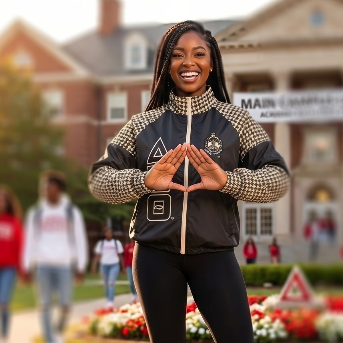 DST Greek Apparel Large Black Windbreaker Jacket