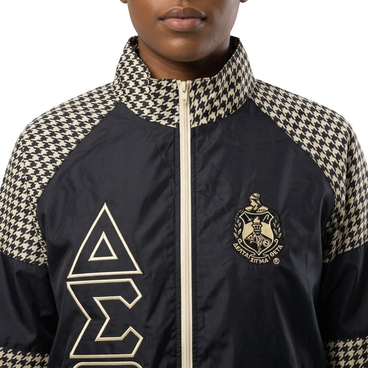 DST Greek Apparel Medium Black Windbreaker Jacket
