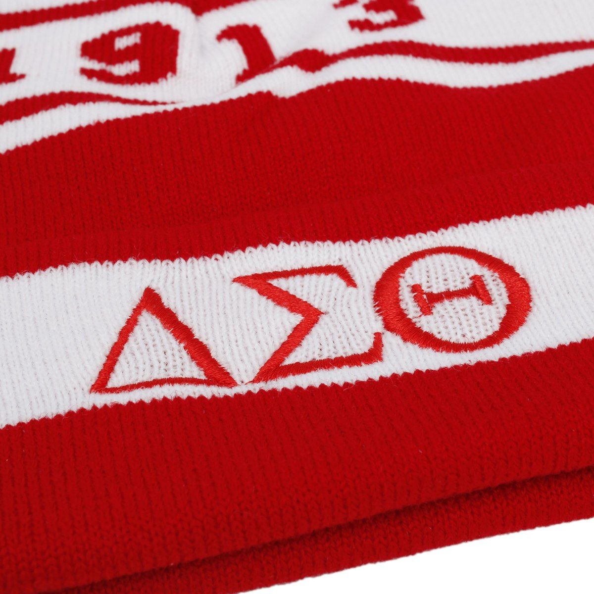 DST Sorority Red White Stripe 1913 Beanie Hat