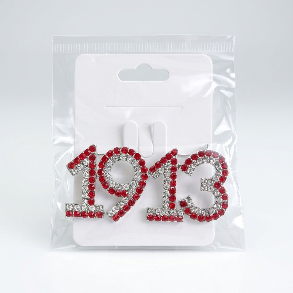 Delta Sigma Theta 1913 Rhinestone Brooch Pin