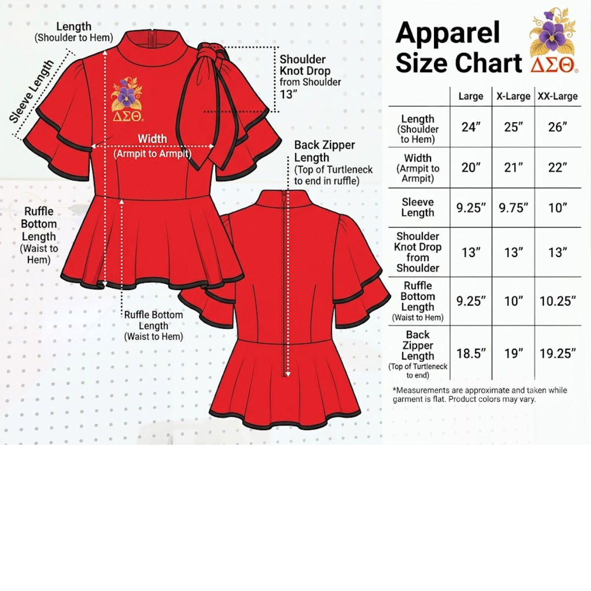 DST Red X-Large Violet Peplum Top