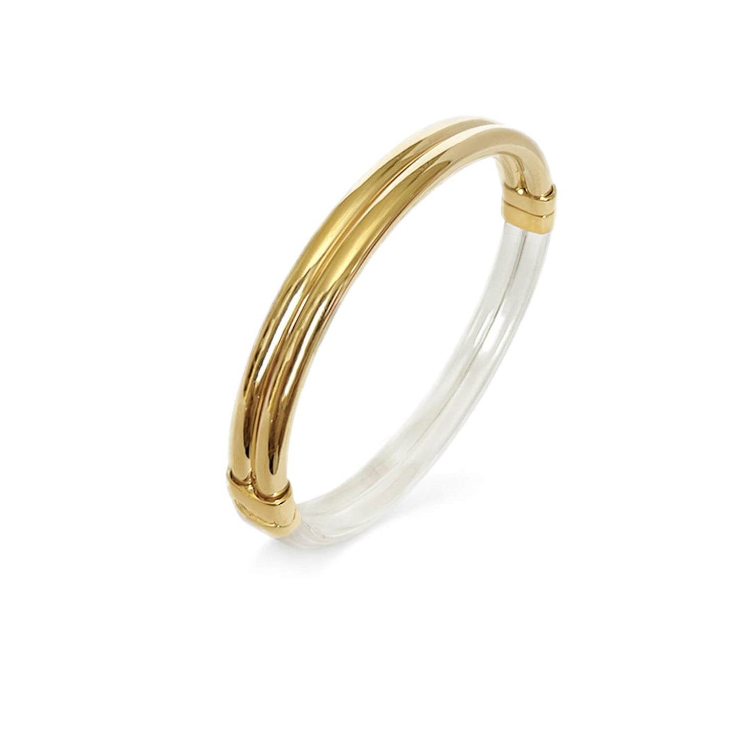 LR Gold Hinge Bangle – Stackable Statement Bracelet