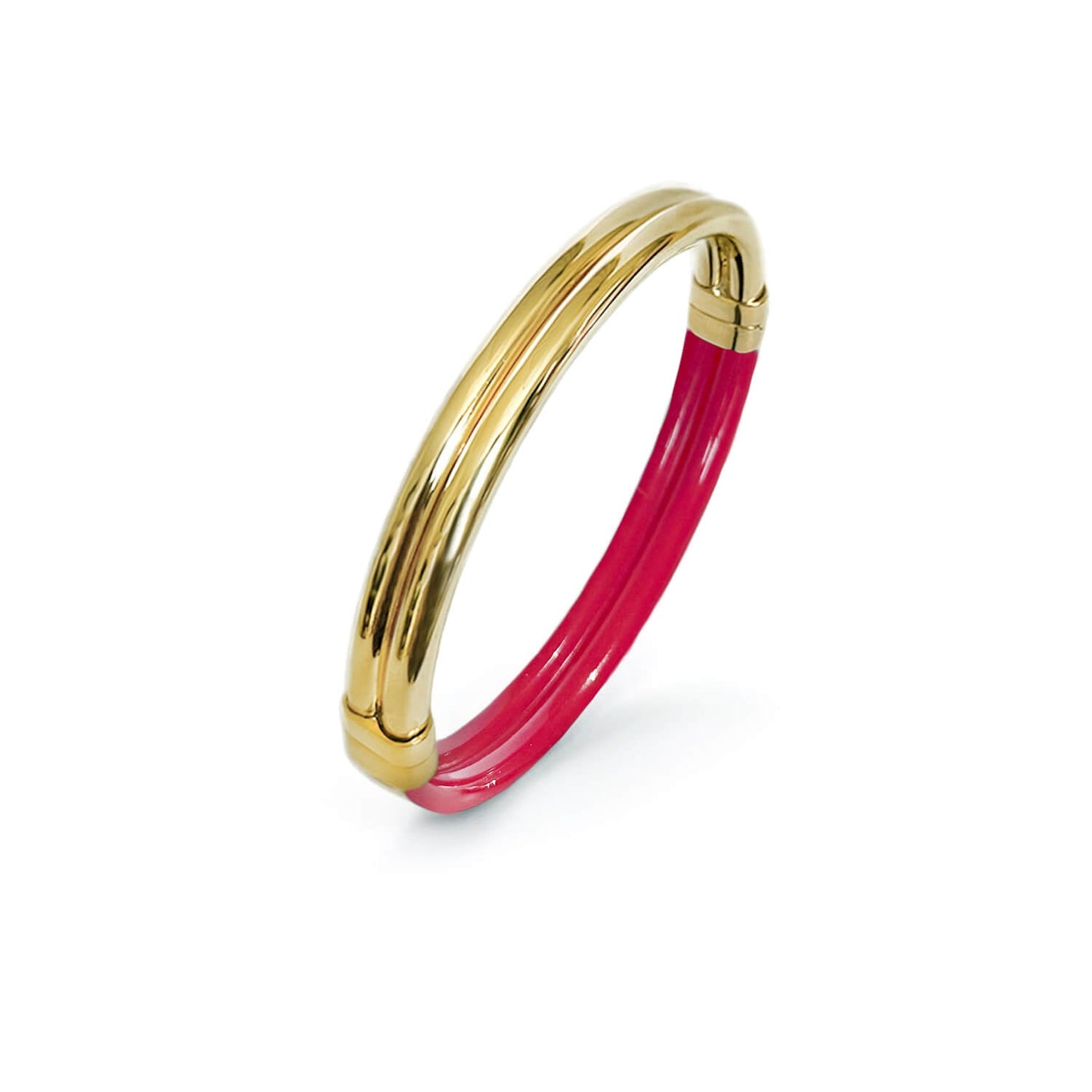 LR Gold Hinge Bangle – Stackable Statement Bracelet