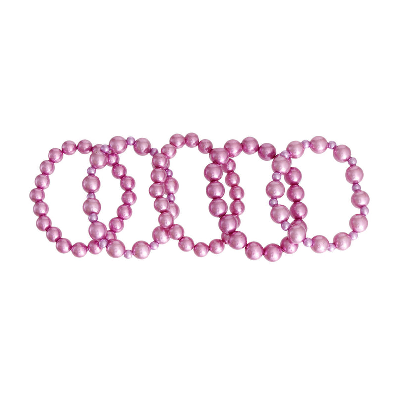 Purple Pearl Bracelets 5 Pcs