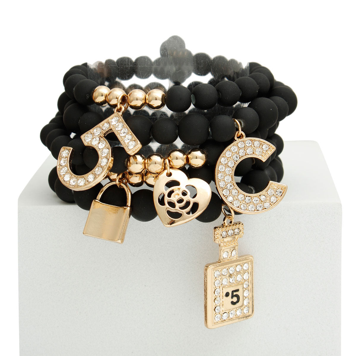 Matte Black Boutique Charm Bracelets