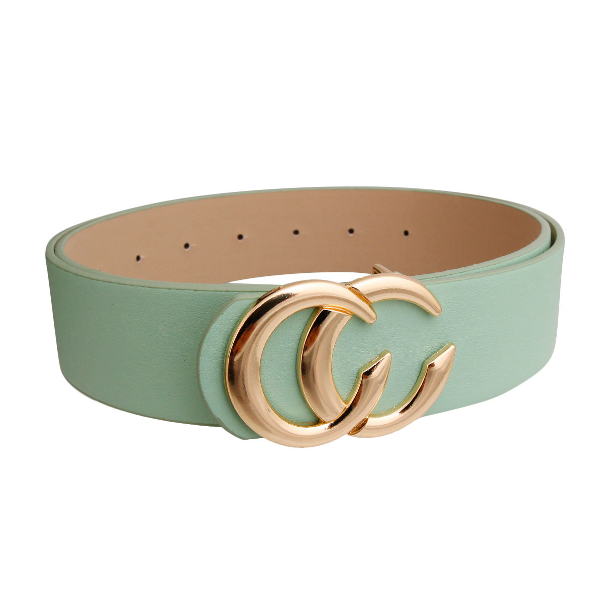 Mint and Gold CC Designer Belt