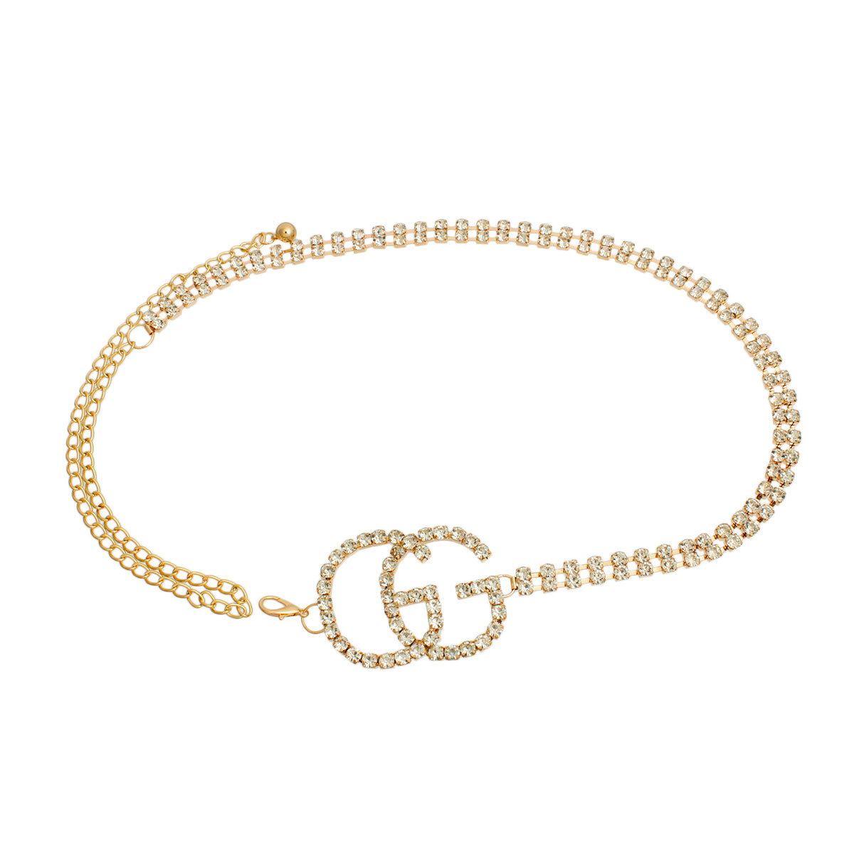 Gold Embellished Side Double G Belt