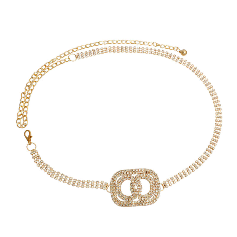 Gold Embellished Infinity Link Chain Belt