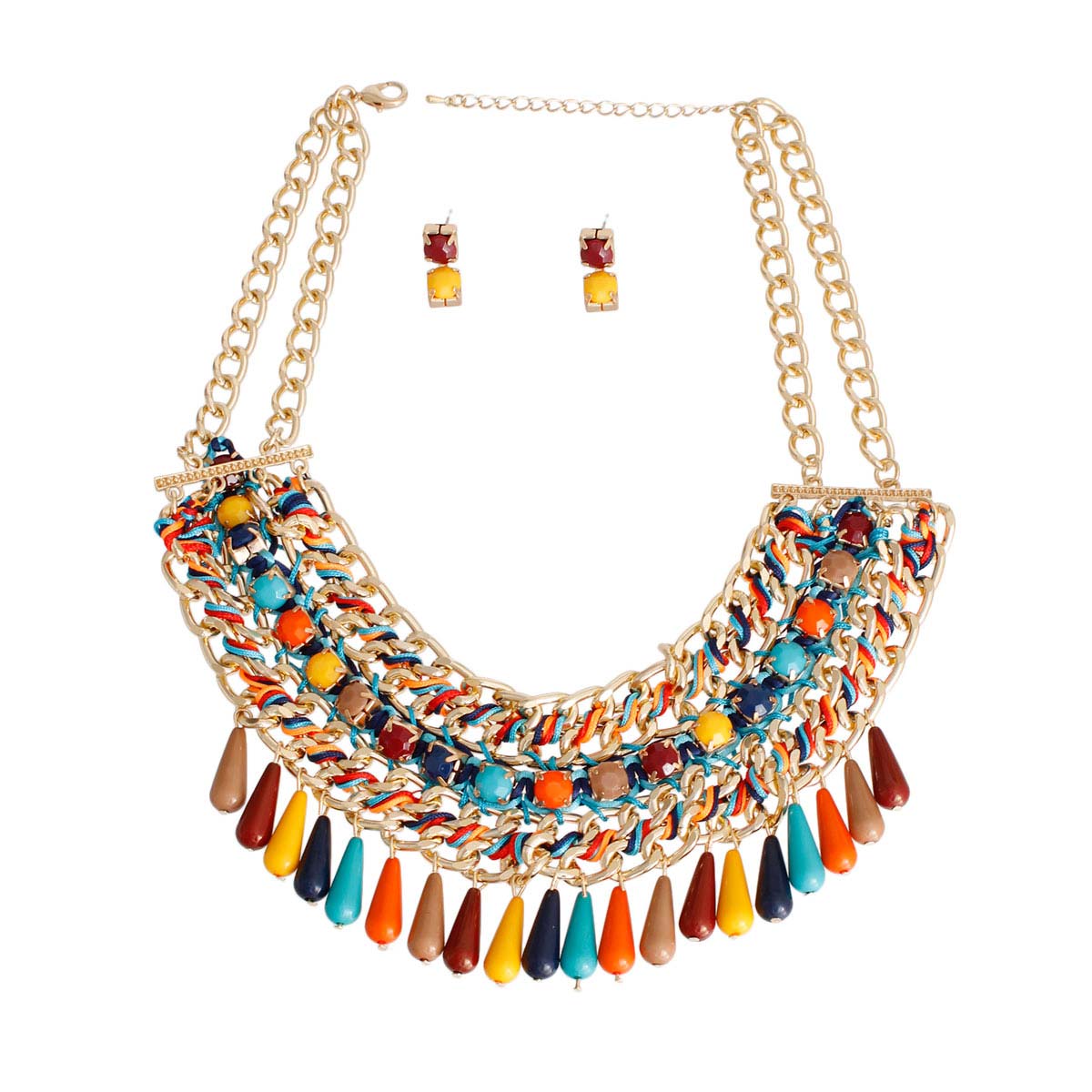 Multi Bead Boho Necklace